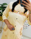 Tew Cotton With Embroidery Work Kurti With Bottom Wholesalers In Delhi